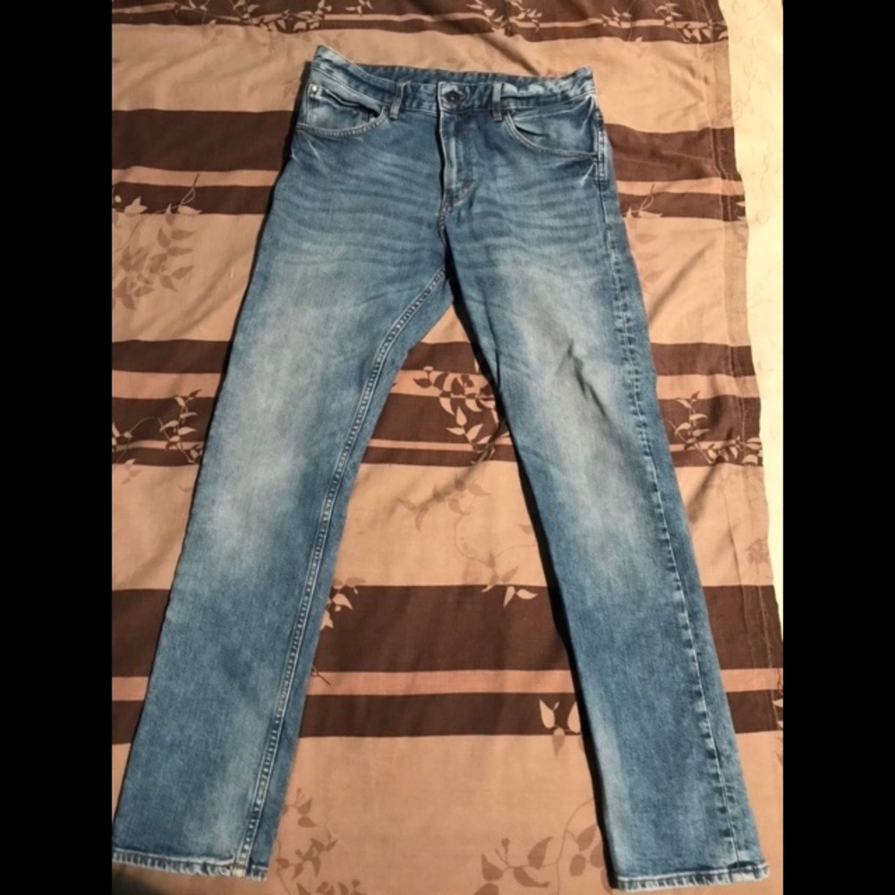 HM jeans denim tapered Slim size 28 light wash